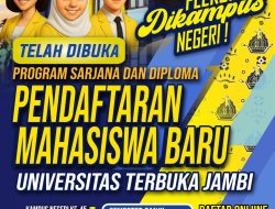 Kesempatan Masuk PTN Masih Ada, UT Jambi Tutup Pendaftaran Mahasiswa Baru 22 Juli 2026