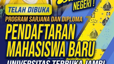 Kesempatan Masuk PTN Masih Ada, UT Jambi Tutup Pendaftaran Mahasiswa Baru 22 Juli 2026