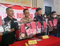 Polresta Jambi Ungkap 4 Kasus Narkotika, 5 Tersangka Diamankan, Sita 361,67 Gram Sabu dan 435 Ekstasi