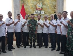 ‎Danrem 042/Gapu Terima Audiensi PEPABRI Jambi, Perkuat Sinergi dan Bahas Pencegahan Karhutla