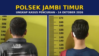 Polsek Jambi Timur Gerak Cepat Bekuk Dua Pelaku Pencuri Tas Di Payo Selunca